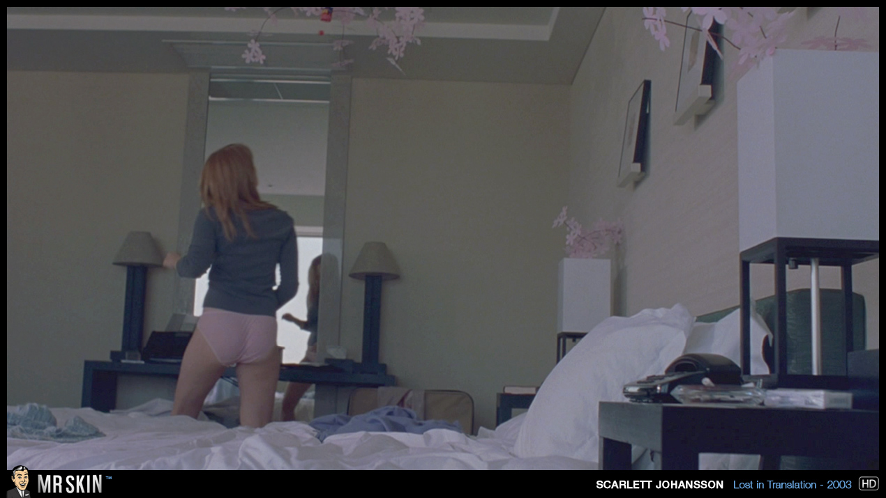 Scarlett Johansson ass in panties only in Lost in Translation.